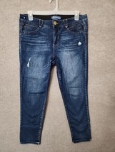 Democracy Ab Solution Skinny Ankle Jeans Womens 14 Blue Medium Wash Stretch - £31.03 GBP