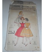 Vintage 1950s Butterick Size 10 8440 bust 28 square neck dress cut pattern - $10.39