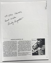 Rudy Augarten (d. 2000) Signed Autographed Lot of (2) Fighter Ace Sheets - £39.33 GBP
