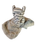Kellytoy Gray White Stripe Elephant Knit Plush Security Blanket Rattle L... - $14.27 CAD
