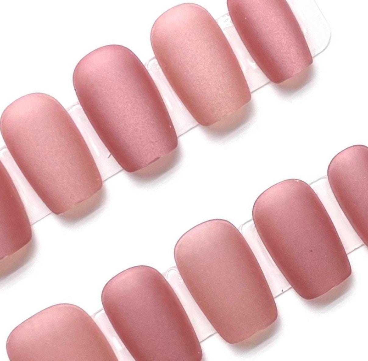 Matte Rose Nude Press-On Toenails – Soft Satin Finish Pedicure Set. Arti... - $18.99