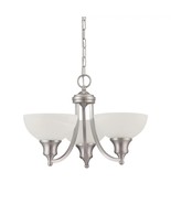 Sunset Lighting Luminance Alton Three Light Chandelier (F5453-53) Satin ... - $76.44 CAD