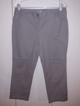 LOFT ANN TAYLOR ORIGINAL CROP PANTS-4-COTTON/SPANDEX-WORN ONCE-NICE - $9.49