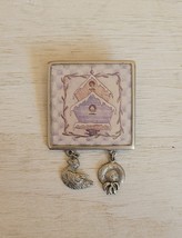 Vintage Winter Brooch Pin Birdhouse Christmas SFJ - £19.86 GBP