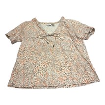 VTG Jaclyn Smith Short Sleeved Leopard Print Shirt Women’s Size Medium - $17.41