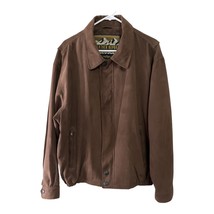 Weather Report Men’s XL Brown Microsuede Bomber Jacket Zip Front Faux Su... - €33,90 EUR