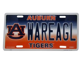 Auburn AU WAREAGL Tigers Football 6&quot;x12&quot; Aluminum License Plate Tag - £5.16 GBP