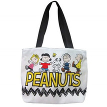 Peanuts Charlie Snoopy Lucy Linus Sally Woodstock Figures Large Tote Bag NEW - £15.29 GBP