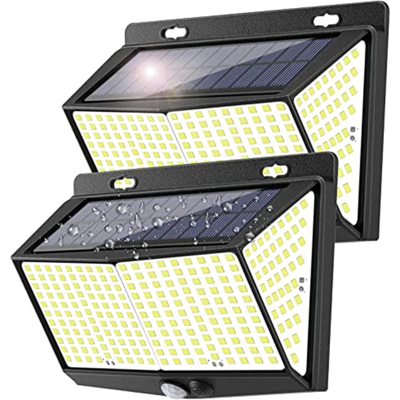 468 LED Solar Light Outdoor Solar Lamp with Motion Sensor Solar LED Light 3 Mode - £87.16 GBP