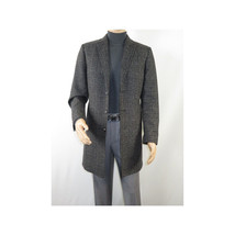 Men RENOIR Wool Blend Charcoal Gray English Plaid 3/4 Length Coat 43-18-095 image 10