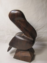 vintage 7&quot; tall Ironwood Carved Pelican wooden Statue - £15.66 GBP