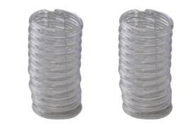 2 Pack 24 Piece Plastic Locking Hook Easy Gliding Shower Curtain Ring Clear - $9.89