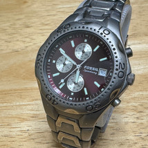 Fossil Quartz Watch TI-5042 Men 200m Titanium Chronograph Date New Battery 7&quot; - £36.35 GBP