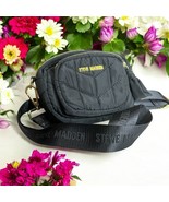 Steve Madden Bkennett Quilted Crossbody Bag Purse Black Nylon Gold Hardware - $76.94 CAD