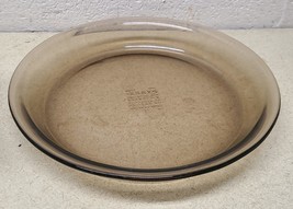 Vintage Corning Pyrex 9&quot;/23cm Pie Plate #209 Amber Smooth Edge Pie Pan  - $12.10