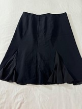 Tape Measure TZMU0654 Women's Rear Zip Black Godet Skirt Size 6 image 7