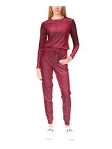 MICHAEL Michael Kors Metallic Velour Top Dark Ruby Size S $98 - £18.99 GBP