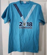 NWOT Port &amp; Company Manchester City 2018 Champions Official Supporter Shirt S - £47.07 GBP