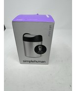 Simplehuman 1.5 Liter / 0.4 Gallon Mini Countertop Trash Can, Silver New  - $14.49