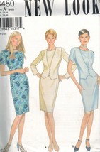 New Look Sewing Pattern 6450 Misses Dress Vest Size 8-18 - $8.06