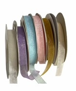 Stampin&#39; Up! Set Of 7 Sheer 3/8&quot; Organza Ribbon Rolls Retired Assorted C... - $39.49 CAD