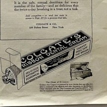1920 Colgate Toothpaste Hygiene Ribbon Advertisement Dental Ephemera 15 ... - $15.24