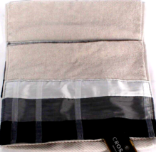 2 Count Croscill Fairfax Fingertip Gray Towel 100% Cotton - £22.37 GBP