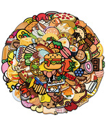 100 pieces cartoon food waterproof decoration sticker - £9.57 GBP