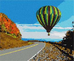 Pepita Needlepoint Canvas: Hot Air Balloon Over Highway, 12&quot; x 10&quot; - £67.65 GBP+