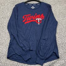 Minnesota Twins Sweatshirt Women Medium Blue Fanatics Long Sleeve V-Neck... - $31.94 CAD