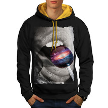 Wellcoda Candy Milky Way Space Mens Contrast Hoodie, Solar Casual Jumper - £31.46 GBP