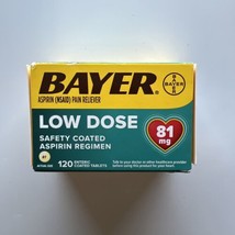 Bayer Aspirin Regimen 81mg Low Dose 120 Coated Tablets Exp 07/24 - £7.12 GBP