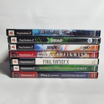 Lot Of 7 PS2 Playstation 2 Games Used Kingdom Hearts SSX Star Wars Final Fantasy - £25.66 GBP
