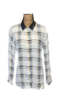 Tommy Hilfiger Women&#39;s Size L Top Button Long Sleeve Shirt Blouse Plaid - £11.79 GBP