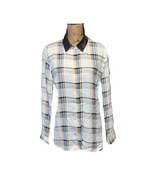 Tommy Hilfiger Women&#39;s Size L Top Button Long Sleeve Shirt Blouse Plaid - £11.75 GBP