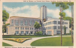 Hall of Waters Excelsior Springs Missouri MO 1939 to Winfield KS Postcard D09 - £2.37 GBP
