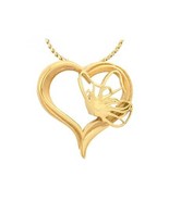 Butterfly Spirit Heart 14KT Gold Cremation Jewelry Urn - $984.68 CAD