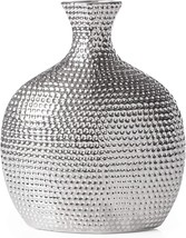Torre And Tagus Helio Hammered Ceramic Bottle Vase - 10" Tall Decorative Vases - £32.90 GBP