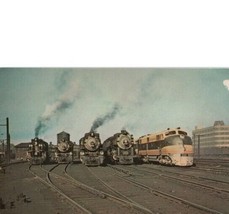 Seaboard Railroad Line Up Of Steam Power With One Diesel Washington DC Postcard - £3.80 GBP