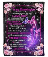 Purple Blanket Gift For Granddaughter From Grandma Fleece Customize Blan... - $49.10 CAD+