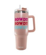 Howdy Western 40 Oz Insulated Stainless Steel Tumbler with Handle - £28.48 GBP