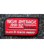 Bowling Patch - High Average 1991-92 ABC Class B Senior Award - £27.50 GBP