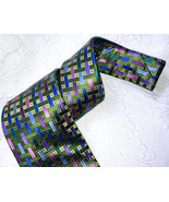 ROBERT TALBOTT Men&#39;s Designer NEW Silk Necktie USA Geometric Green Purpl... - £19.73 GBP