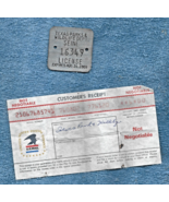 Texas Parks &amp; Wildlife Dept. Metal Seine License wMO-1969-Estate Sale Find - $24.50