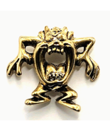 Warner Bros 1996 Taz Pin Gold Tone Tie Tack Tasmanian Devil Looney Tunes WB - $277.93 MXN