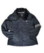 Adidas Womens Y2K Black Fur Collared Limited Edition Security Jacket XL ... - £137.61 GBP