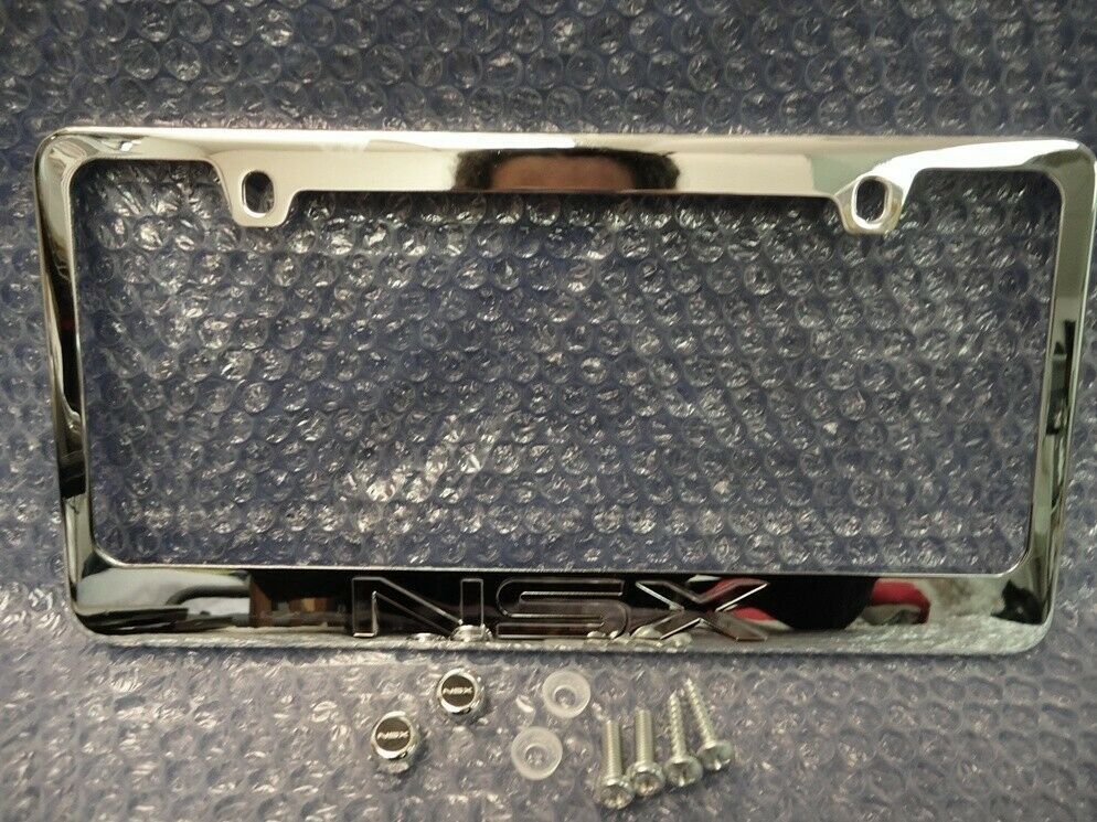 1991-2005 Acura NSX Engraved Metal Chrome License Plate Frame &amp; Logo Scr... - $18.80