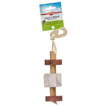 Natural Wood and Pumice Hanging Chew Toy for Small Pets - £4.67 GBP