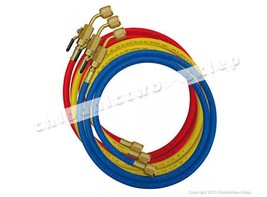 Set of hoses 3x90  manual shut-off valves Mastercool 90262-36-E Schl�uche - £57.18 GBP