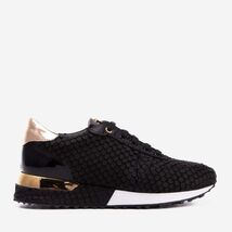 The Scarlet Black Leather Women Sneaker image 2